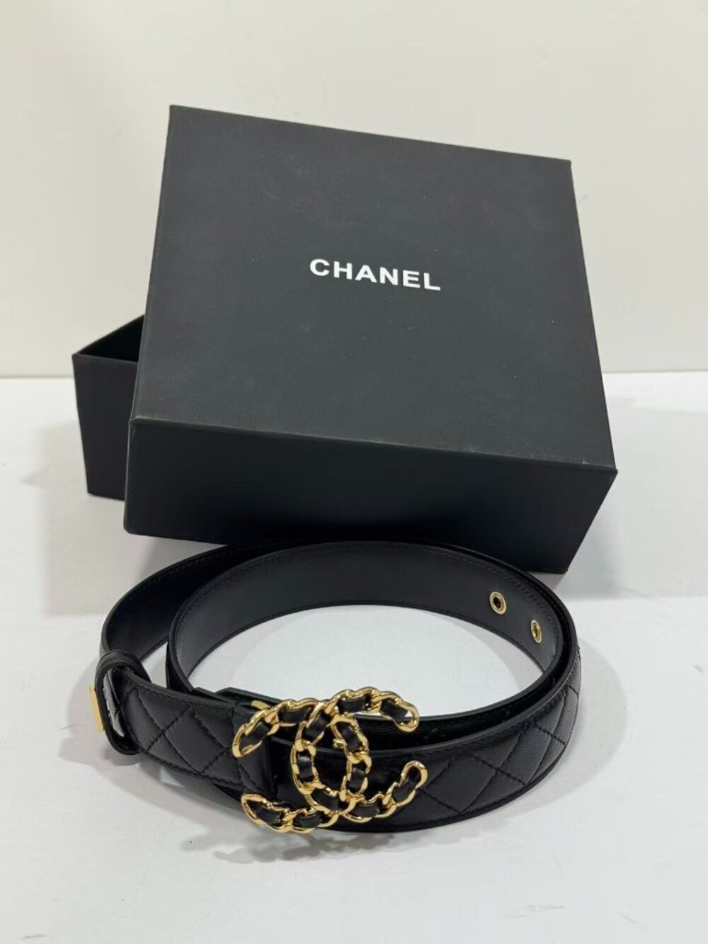 Chanel Women's Black Belt  85